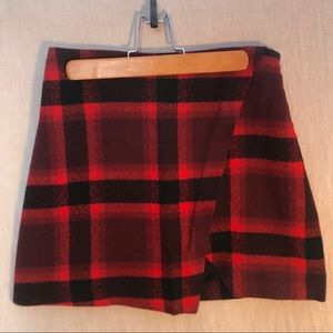 Abercrombie & Fitch Plaid Felt Skirt
